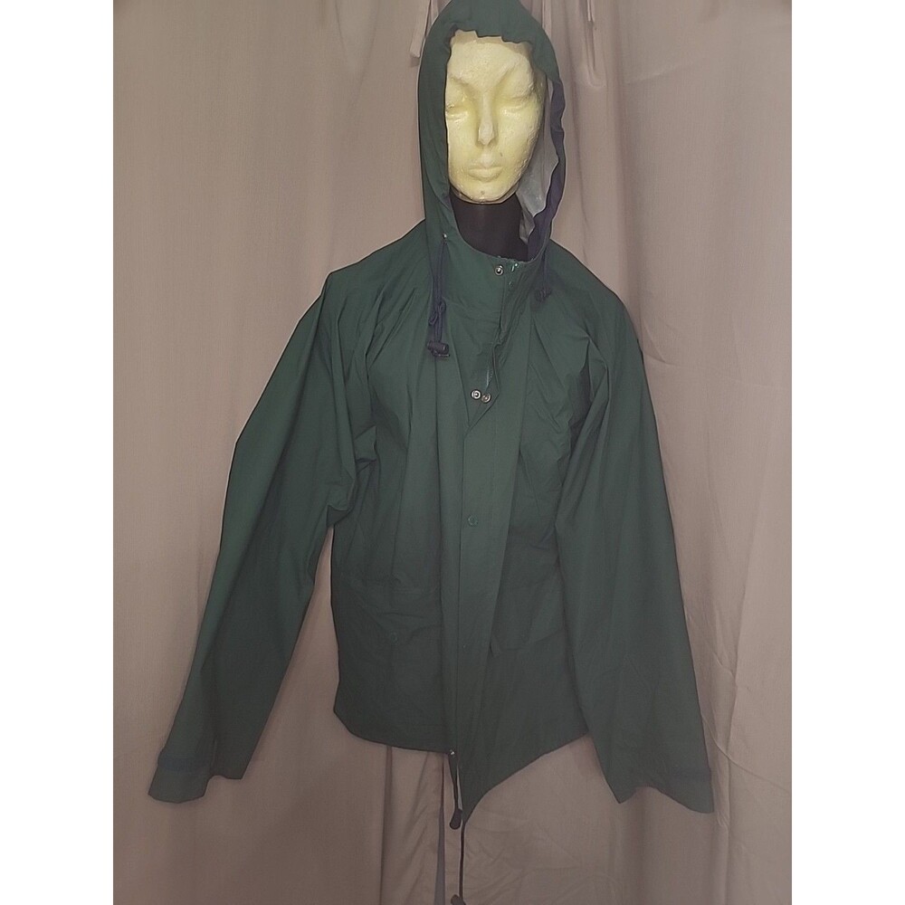 Jacket Tingley Storm Champ Men's Rain Hooded Full Zip Long Sleeve Green XL READ